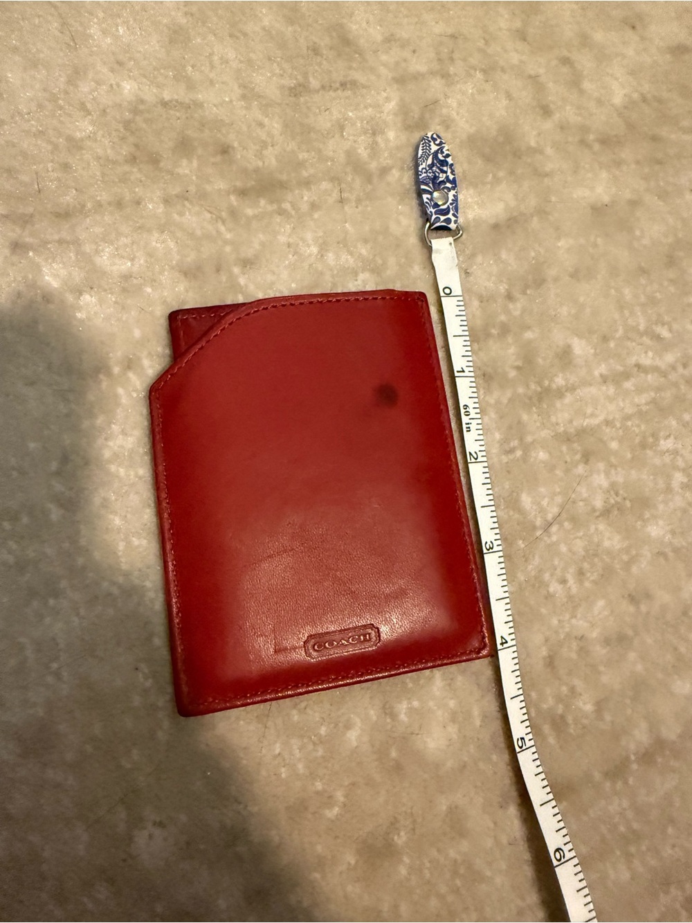 Coach Red Leather Compact Mirror with Case - Picture 5 of 6